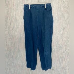 Talbots Jeans Women's Size 14 Vintage 100% Cotton Buttons Dark Wash